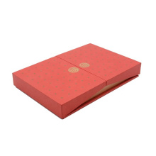 New design red square flat clamshell small gift box Festive gift boxes
